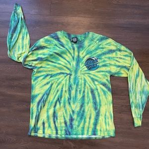 🎉SANTA CRUZ SKATEBOARDS TieDye Long sleeve Size L